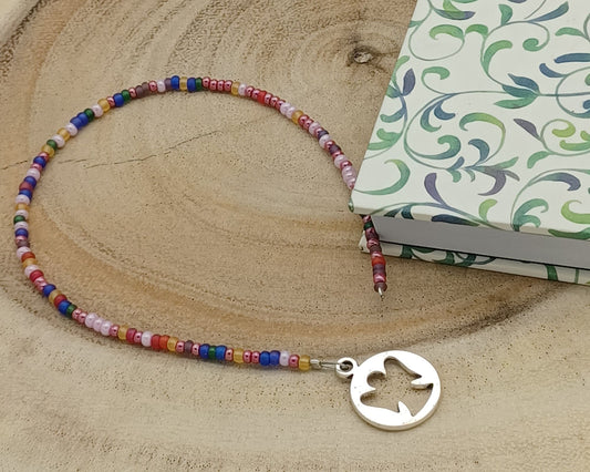 Lesezeichen mit Rocaills, Perlen- Anhänger kurz