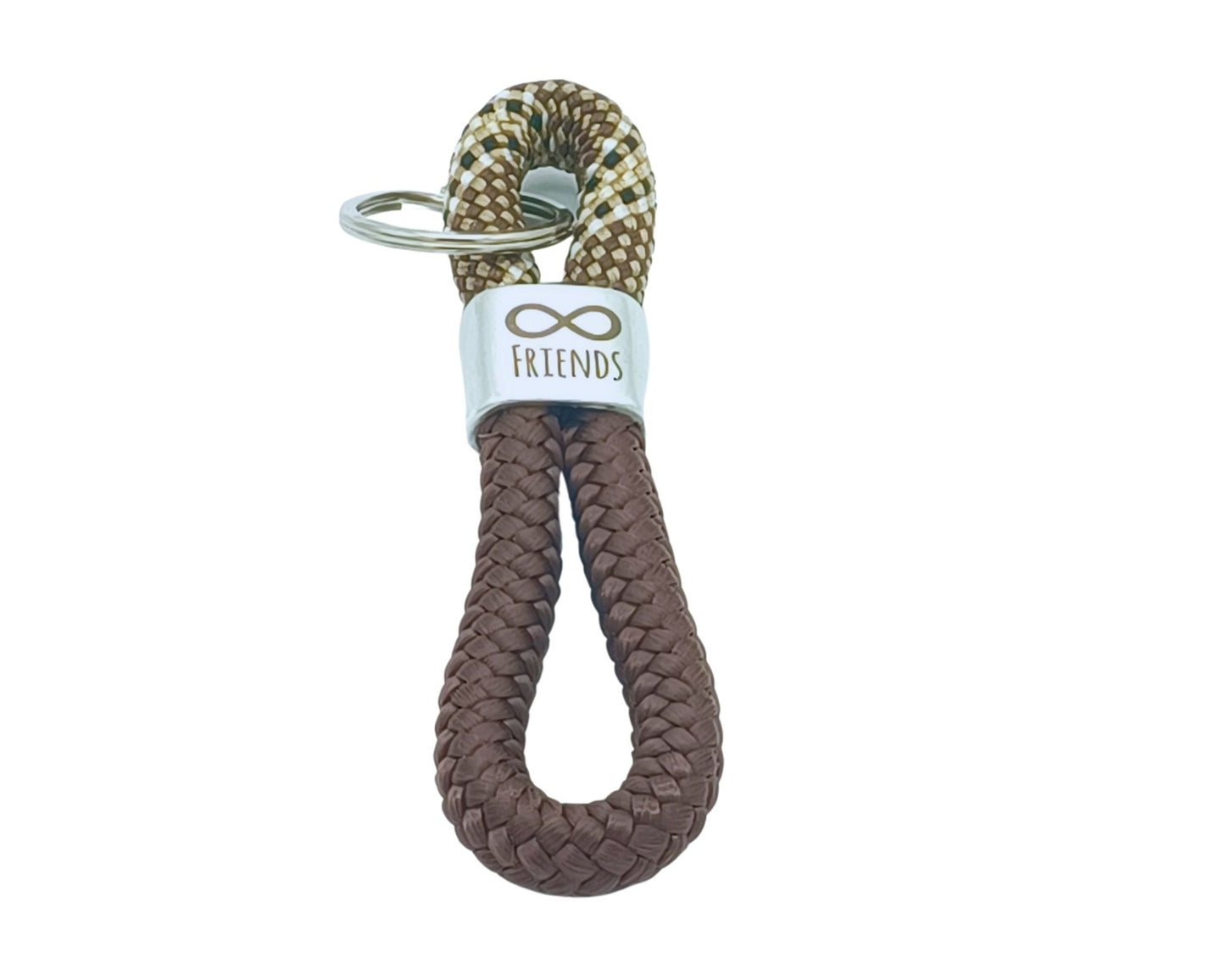 Segelseil 8er Schlüsselanhänger 10mm, braun / braun, Friends