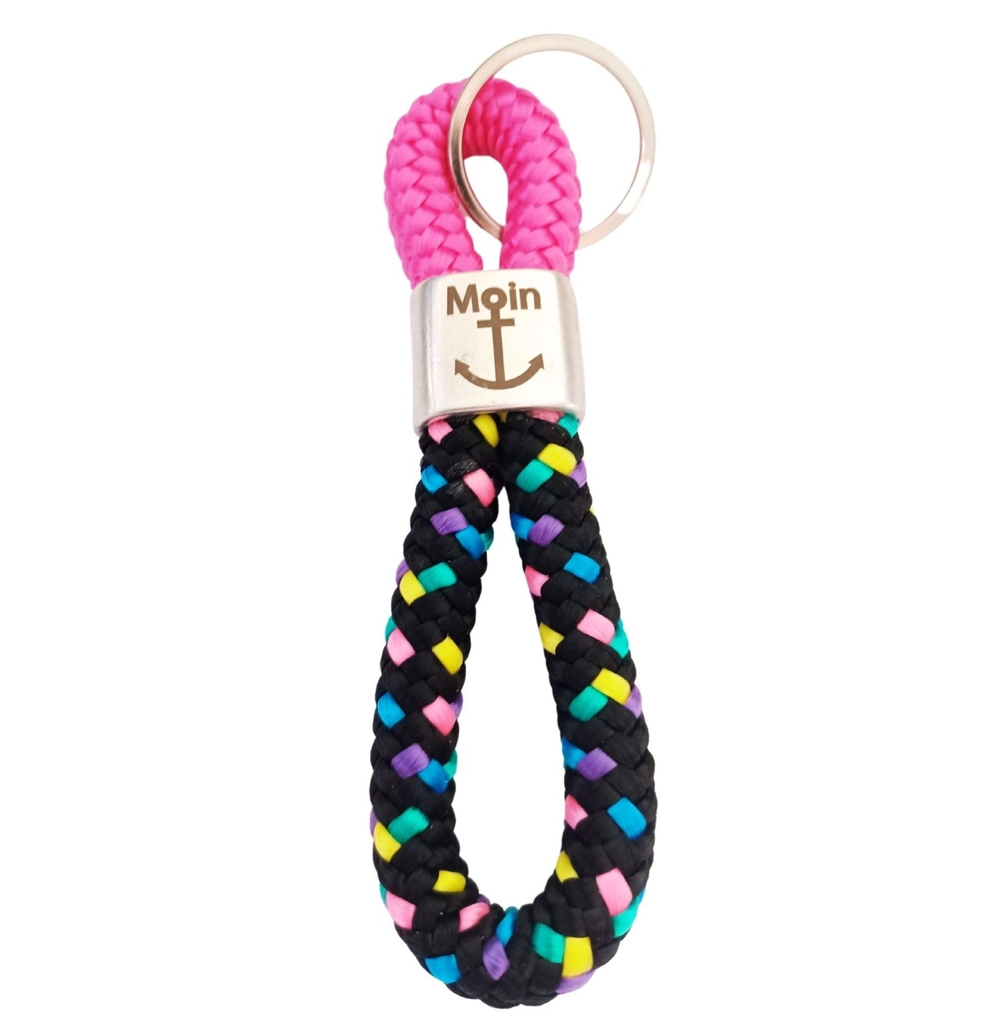 Segelseil 8er Schlüsselanhänger 10mm, bunt / pink - Anker Moin