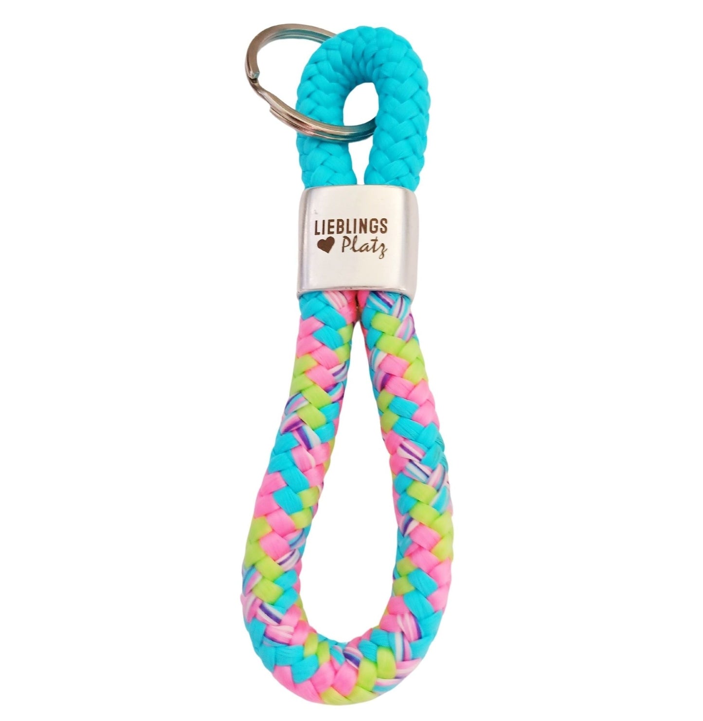 Segelseil 8er Schlüsselanhänger 10mm, bunt / türkis - Lieblingsplatz