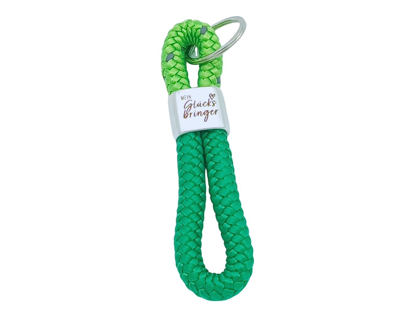 Segelseil 8er Schlüsselanhänger 10mm, grün/ grün, mein Glücksbringer
