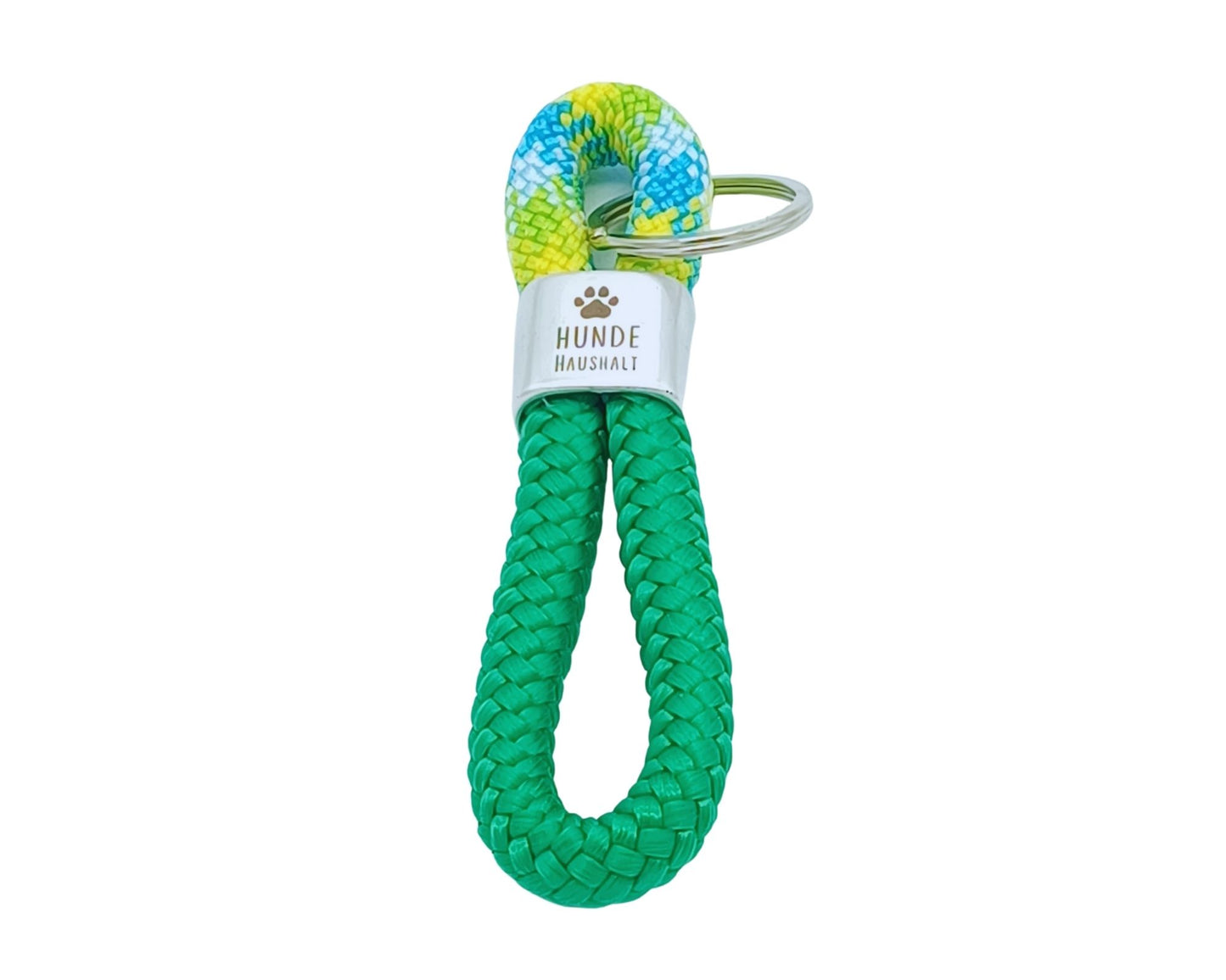 Segelseil 8er Schlüsselanhänger 10mm, grün/ grün, Hundehaushalt Pfote