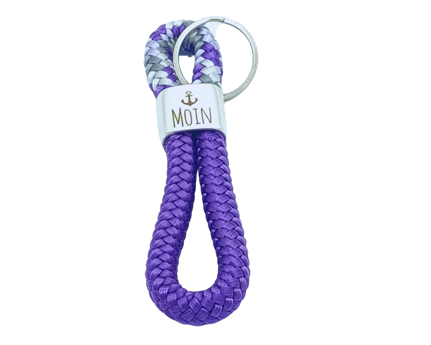 Segelseil 8er Schlüsselanhänger 10mm, lila / lila, Moin