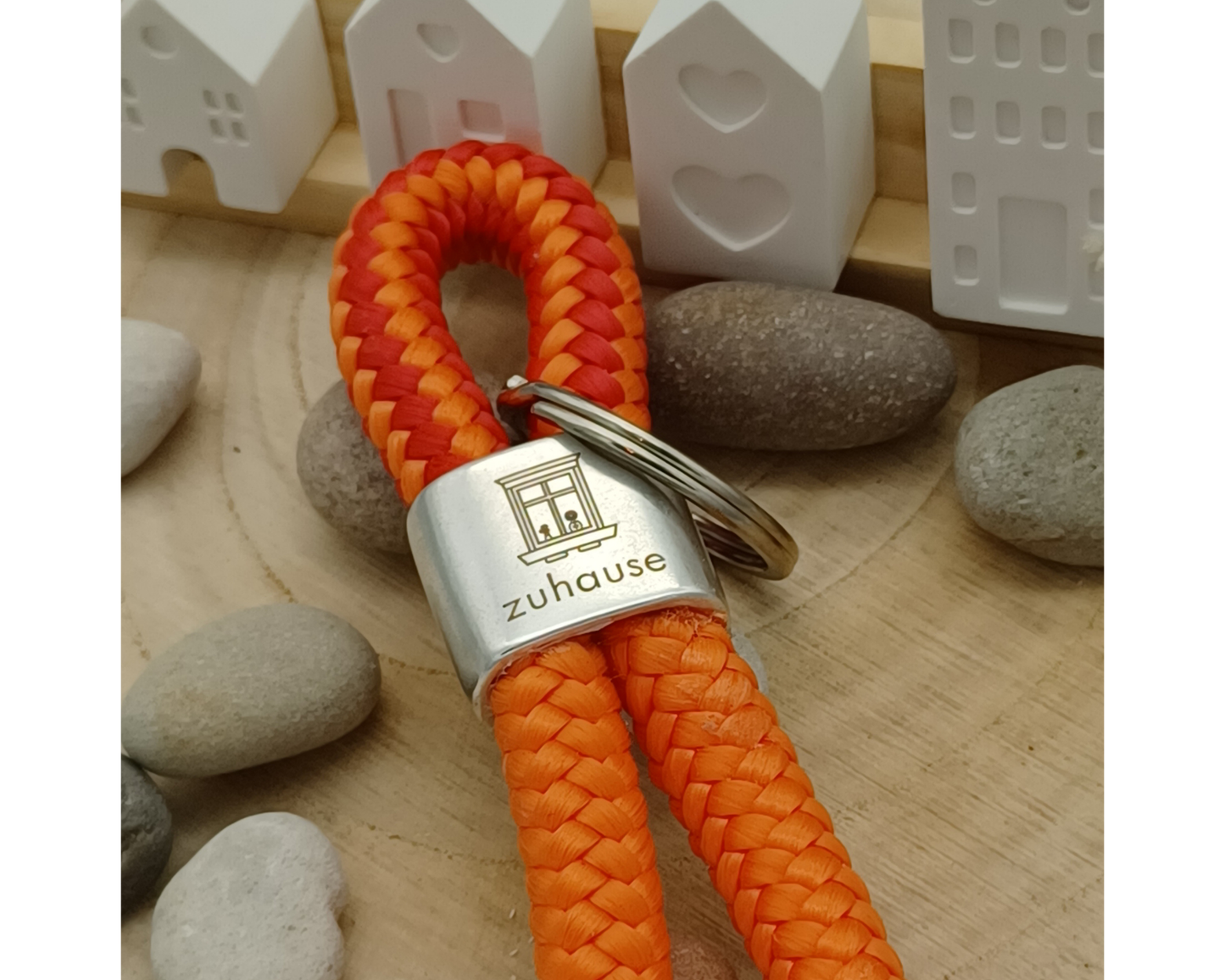 Segelseil 8er Schlüsselanhänger 10mm, zu Hause, orange