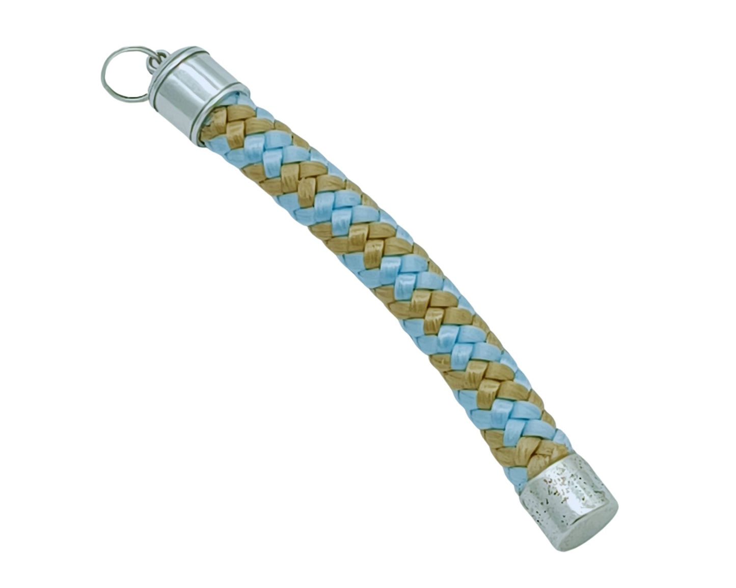 Segelseil 10mm Schlüsselanhänger, Stiftform, braun blau