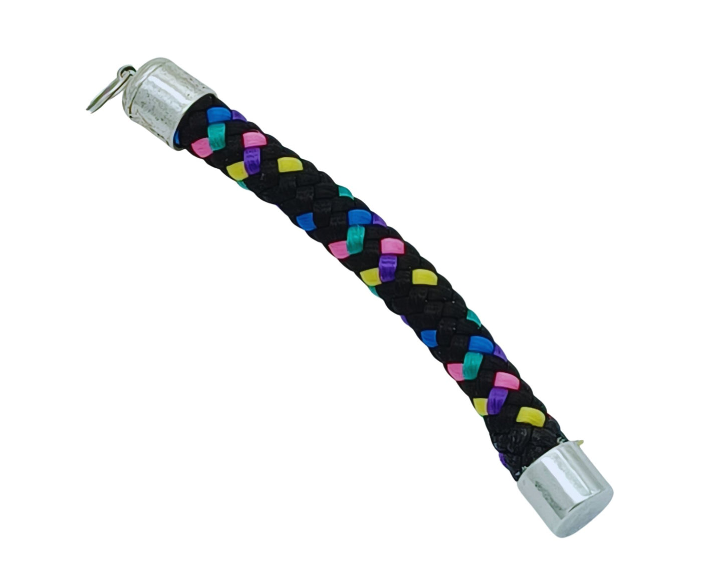 Segelseil 10mm Schlüsselanhänger, Stiftform, schwarz bunt