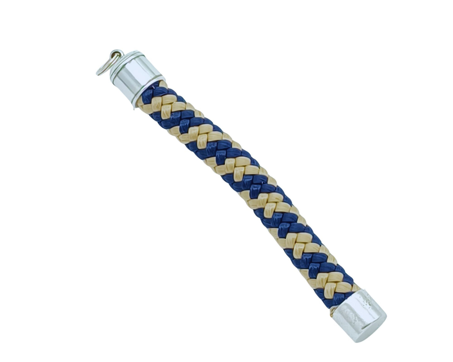 Segelseil 10mm Schlüsselanhänger, Stiftform, blau braun