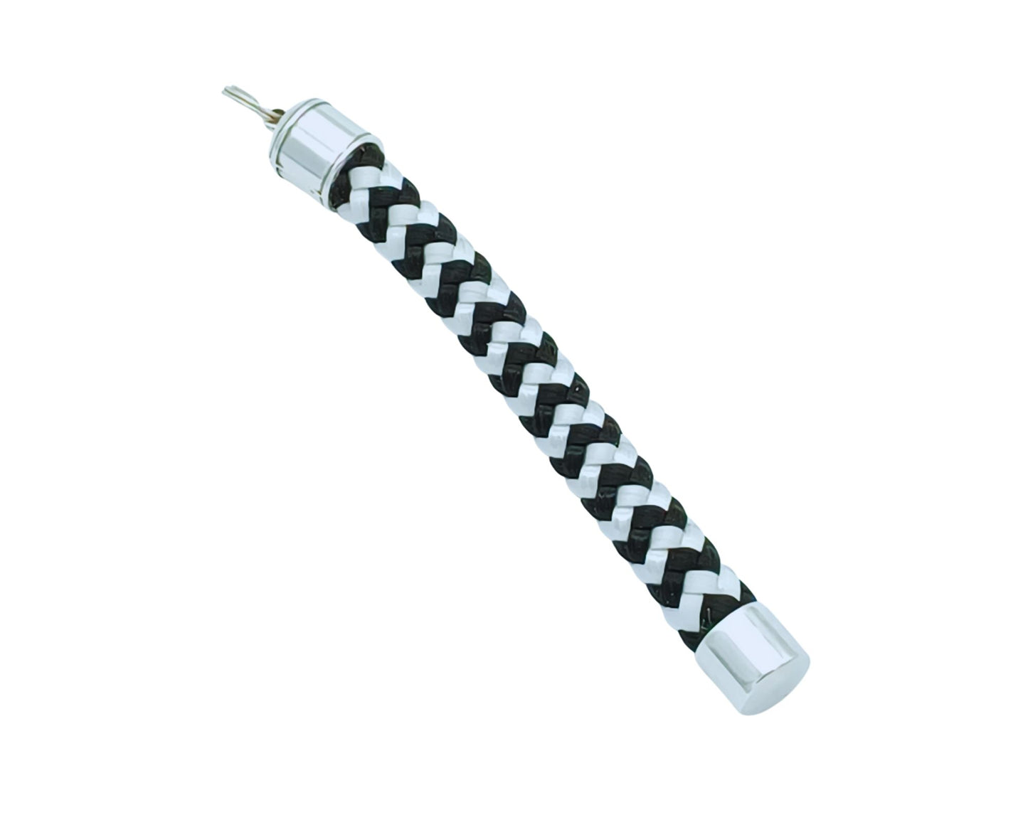 Segelseil 10mm Schlüsselanhänger, Stiftform, schwarz weiß