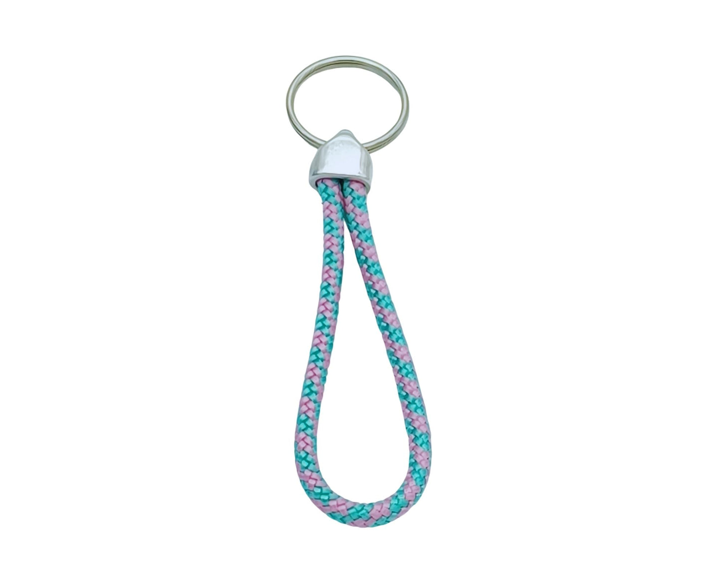 Segelseil Schlüsselanhänger 5mm Einfachschlaufe, rosa grün