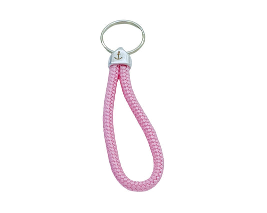 Segelseil Schlüsselanhänger 5mm Einfachschlaufe, rosa, Anker