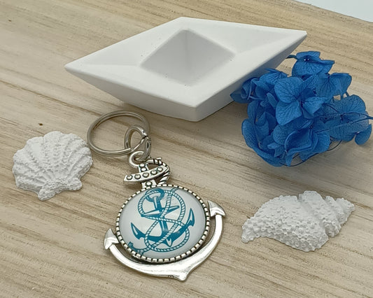 Schlüsselanhänger verschiedene, Maritim mit Cabochon