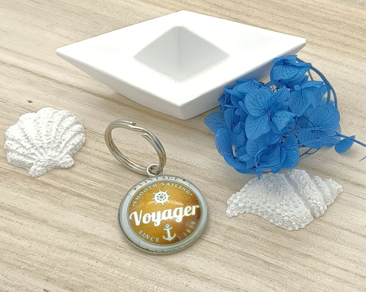 Schlüsselanhänger verschiedene, Maritim mit Cabochon