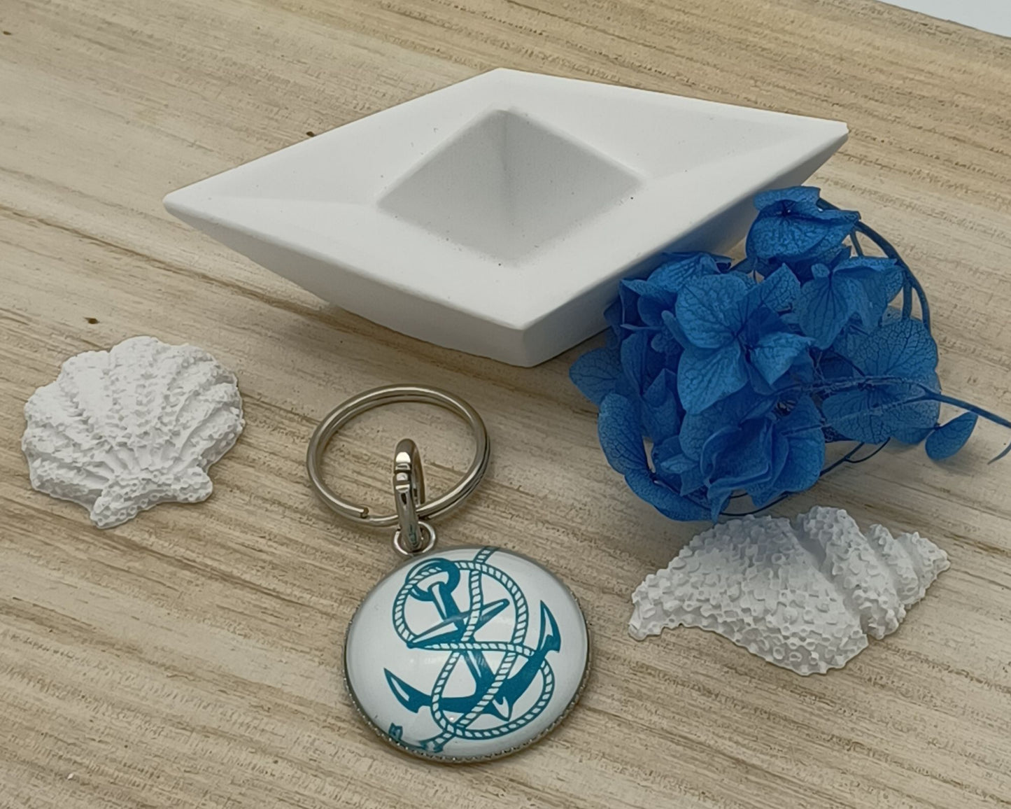 Schlüsselanhänger verschiedene, Maritim mit Cabochon