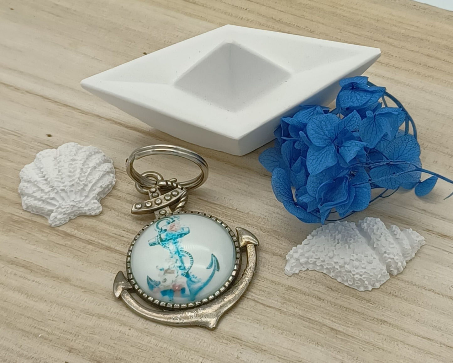 Schlüsselanhänger verschiedene, Maritim mit Cabochon