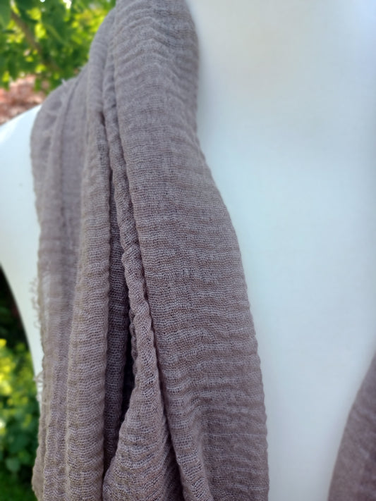 Tücher/ Schal aus Viskose und Baumwolle, uni Nude