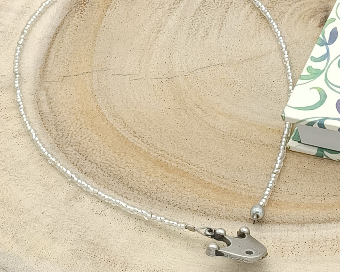 Lesezeichen mit Rocaills, Perlen- Anhänger lang