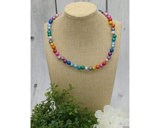 Halskette Miracle Perlenkette, 8 mm 2-fach, Mara