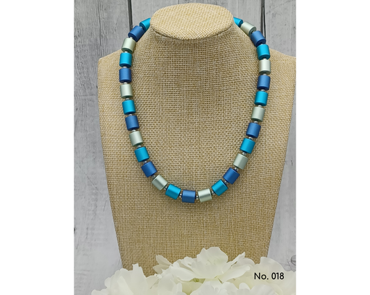 Halskette Aluminium, Zylinder 10 x 10mm Sandra