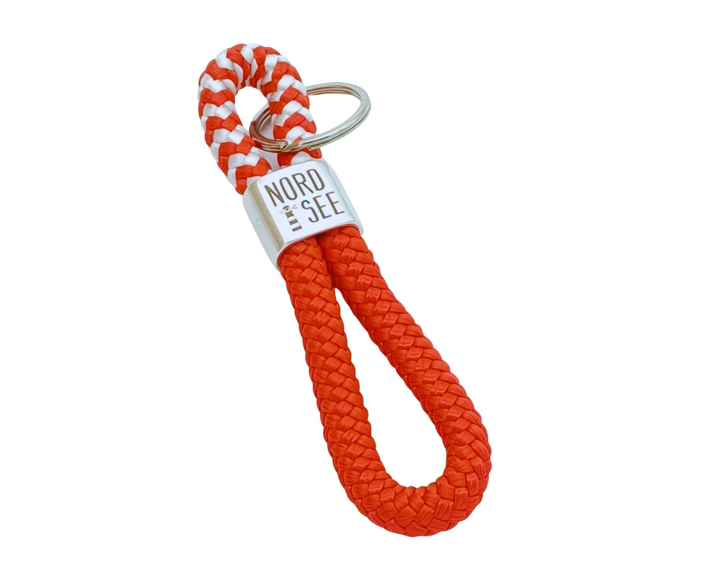 Segelseil 8er Schlüsselanhänger 10mm, rot / rot weiß, Nordsee
