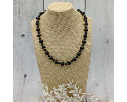 Unikat Perle mit goldenen Kappen- Samira