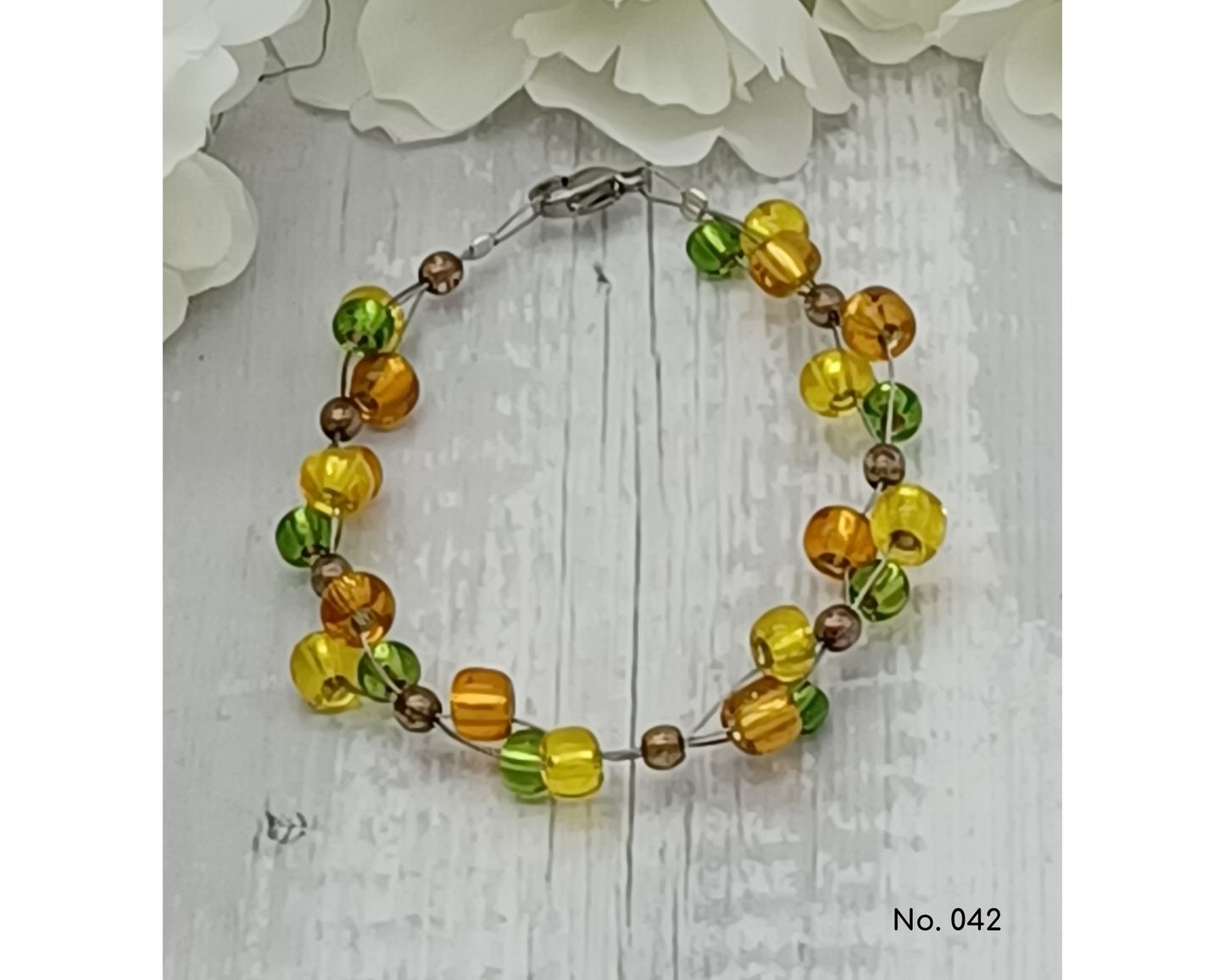 Armband Glasperlen Perlen Rocailles 5mm- Melanie