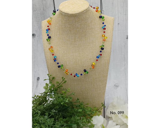 Halskette Glasperlen Perlen Rocailles 5mm- Melanie