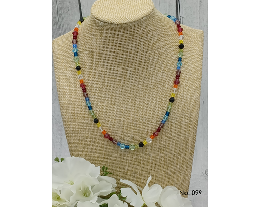 Halskette Glasperlen, böhmisch Doppelkegel, Dara