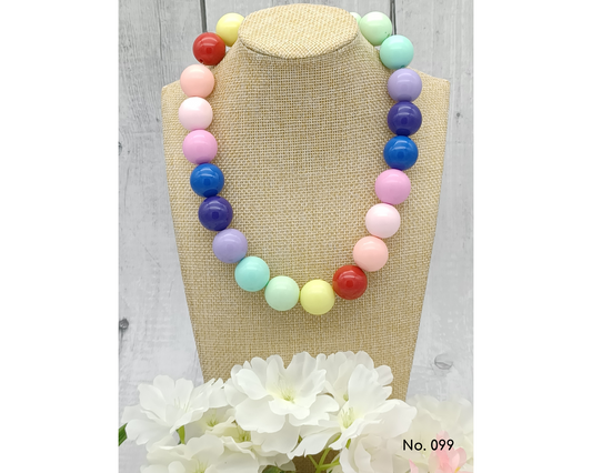 Halskette Acrylperlen, 20 mm Kugel, Dora