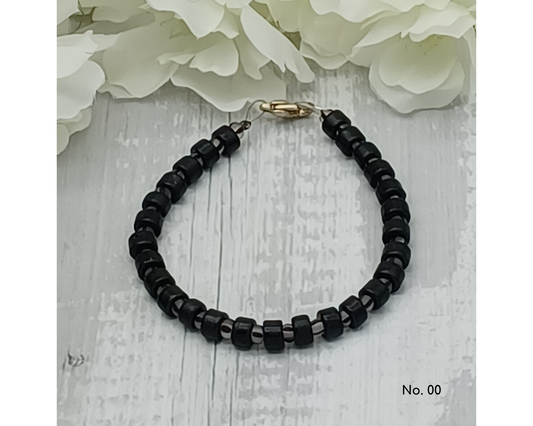 Armband Keramik Perlen Linse 6mm- Ella