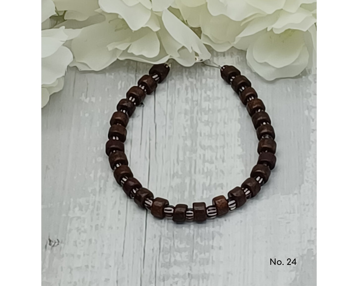 Armband Keramik Perlen Linse 6mm- Ella
