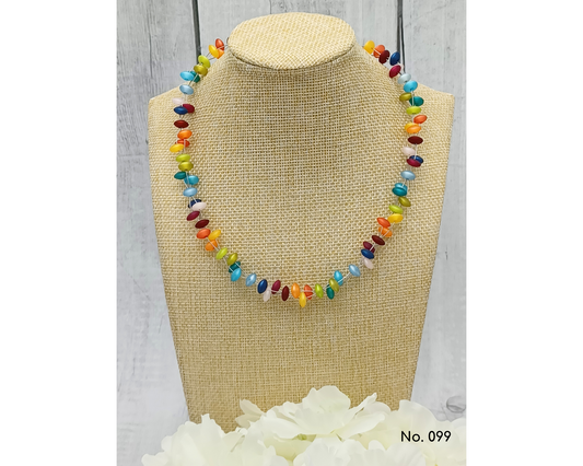 Halskette Polarisperlen- 8 mm Linsen- Perlen, Nina