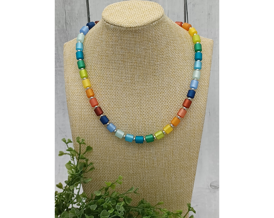 Halskette Polarisperlen- Tonne 8mm Perlen, Pia