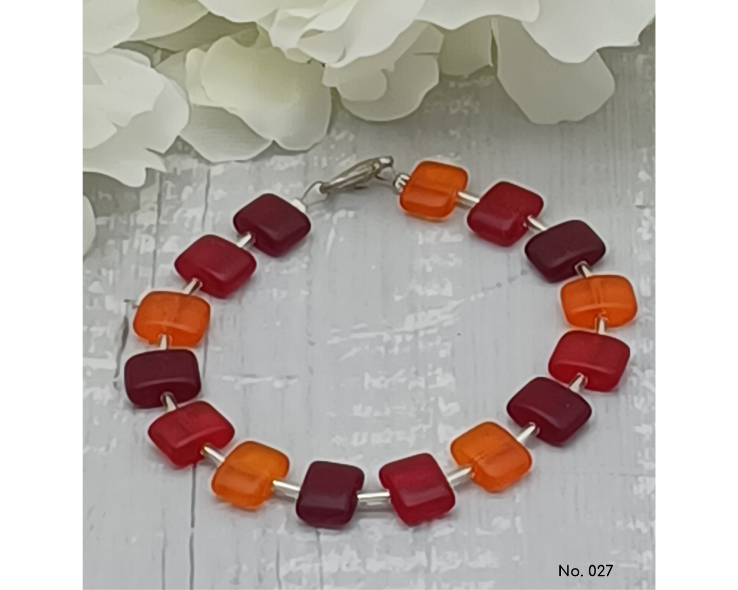 Armband Glasperlen böhmisch in Kissenform - Der Klassiker, Anna