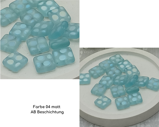 Plättchen Rechteck flach, AB beschichtet 10 Stück