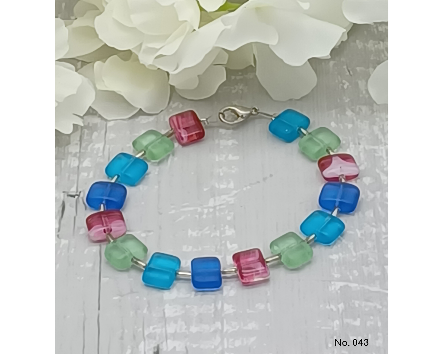 Armband Glasperlen böhmisch in Kissenform - Der Klassiker, Anna