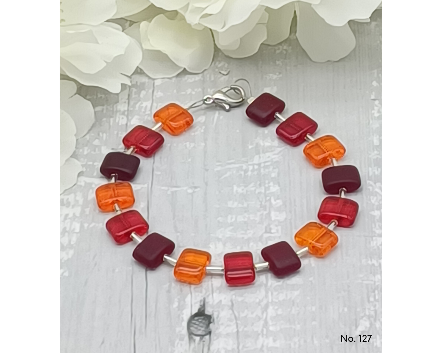 Armband Glasperlen böhmisch in Kissenform - Der Klassiker, Anna