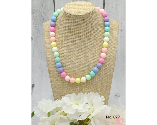 Halskette Acrylperlen, 11 mm Kugel, Britt