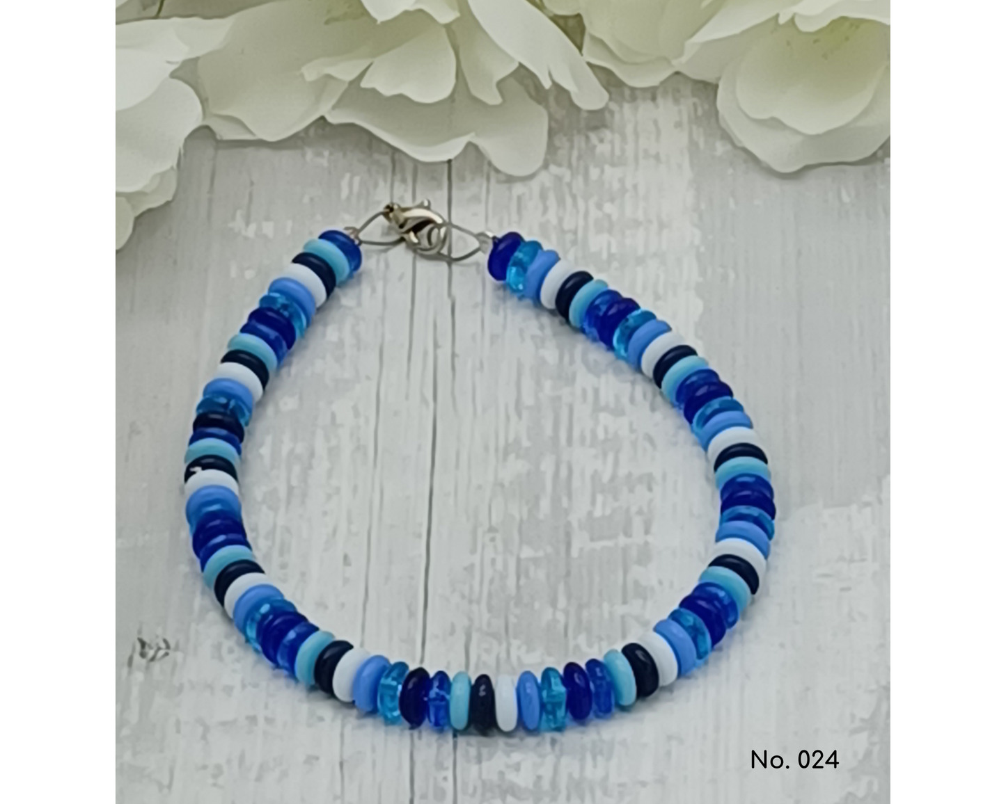 Armband Glasperlen, Linse glanz, Mina