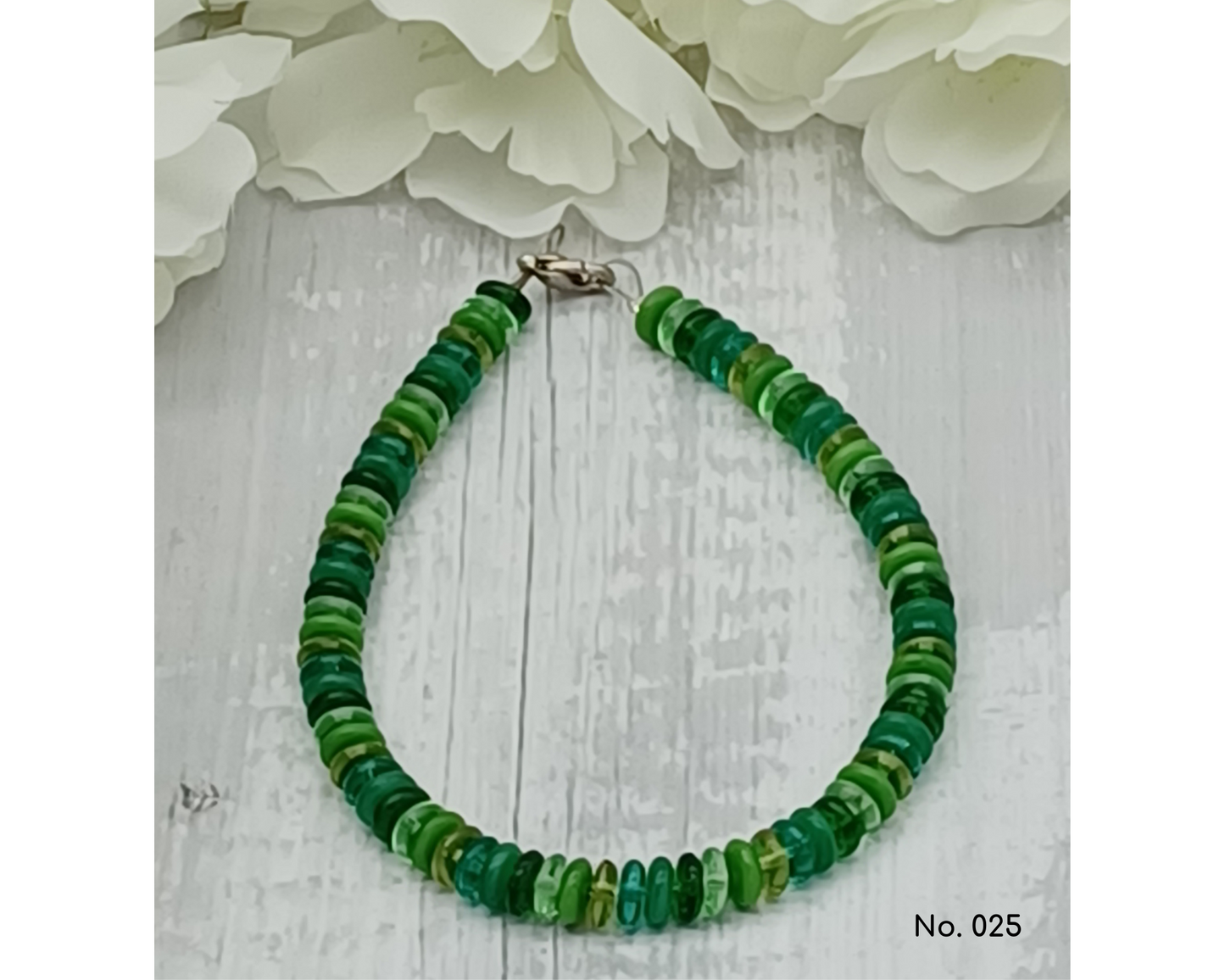 Armband Glasperlen, Linse glanz, Mina