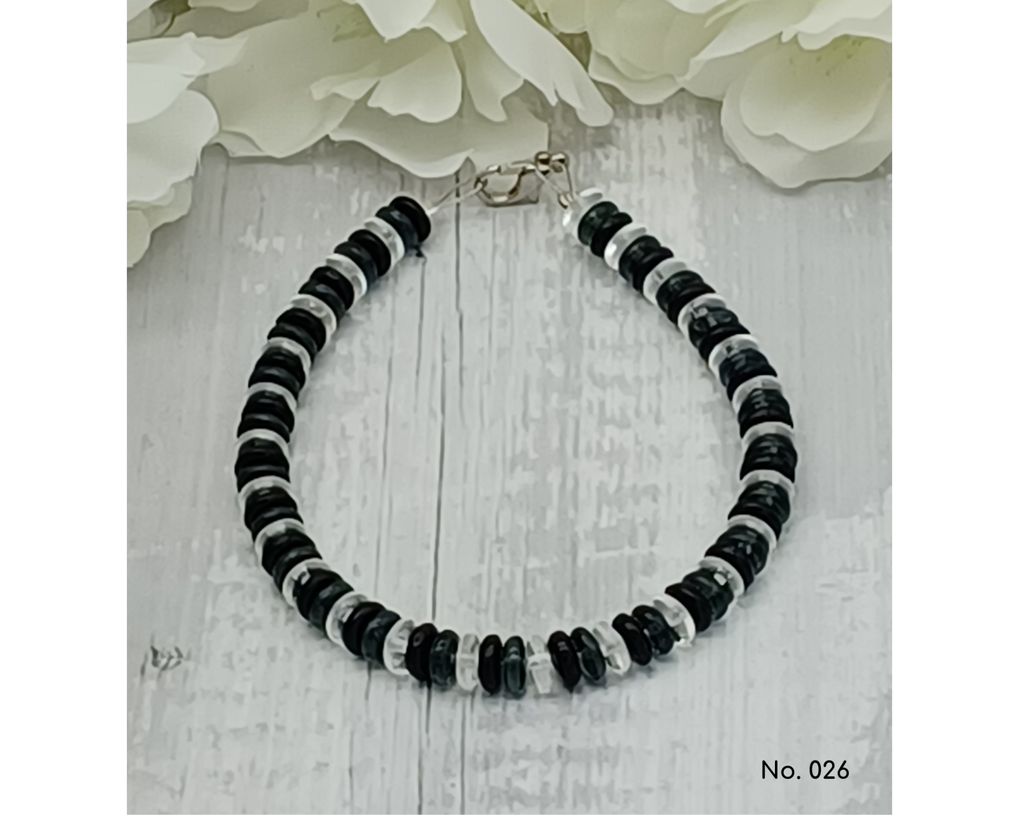 Armband Glasperlen, Linse glanz, Mina