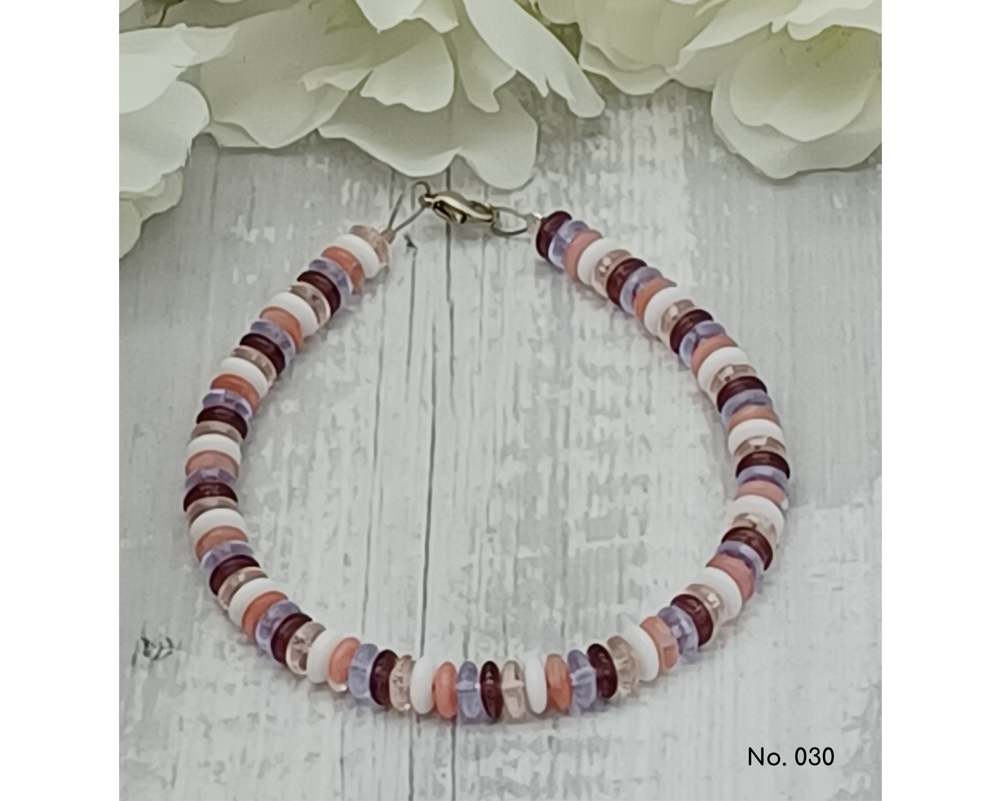 Armband Glasperlen, Linse glanz, Mina