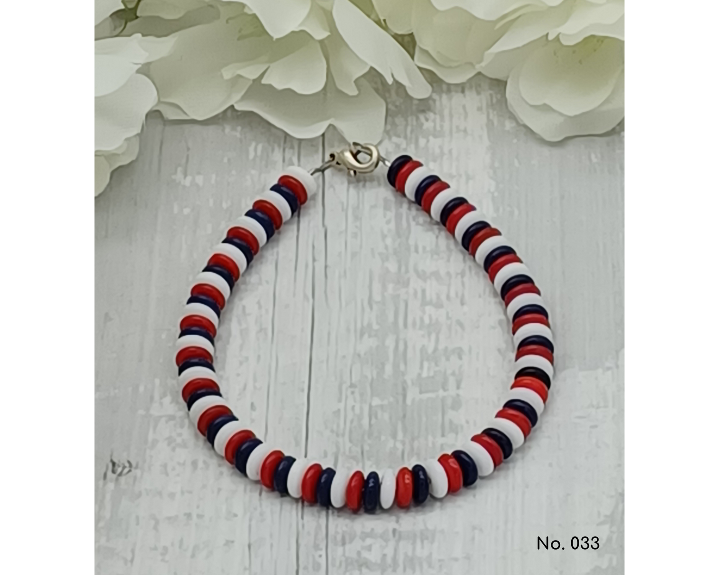 Armband Glasperlen, Linse glanz, Mina
