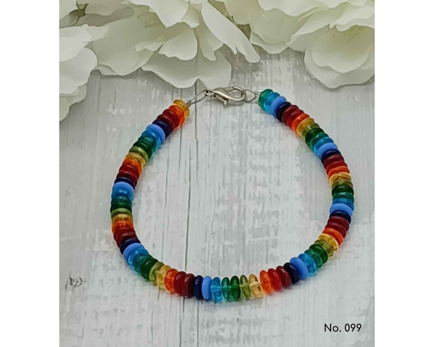 Armband Glasperlen, Linse glanz, Mina