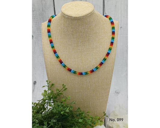 Halskette Glasperlen, Linse glanz, Mina