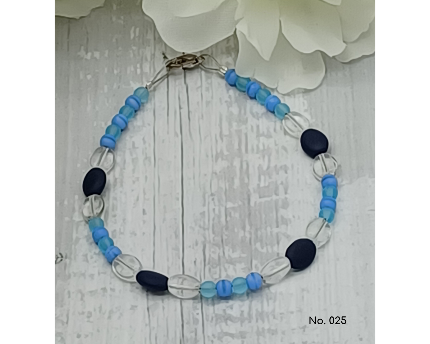 Armband Glasperlen Perlen und Bohnenform- Tina