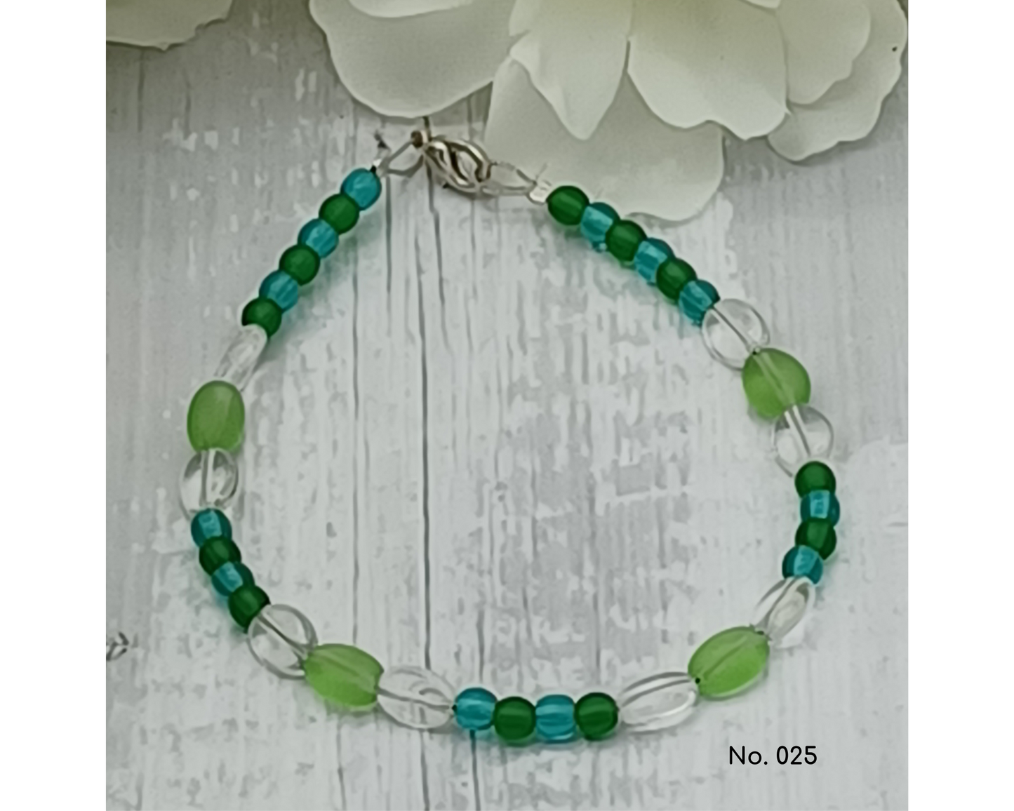 Armband Glasperlen Perlen und Bohnenform- Tina
