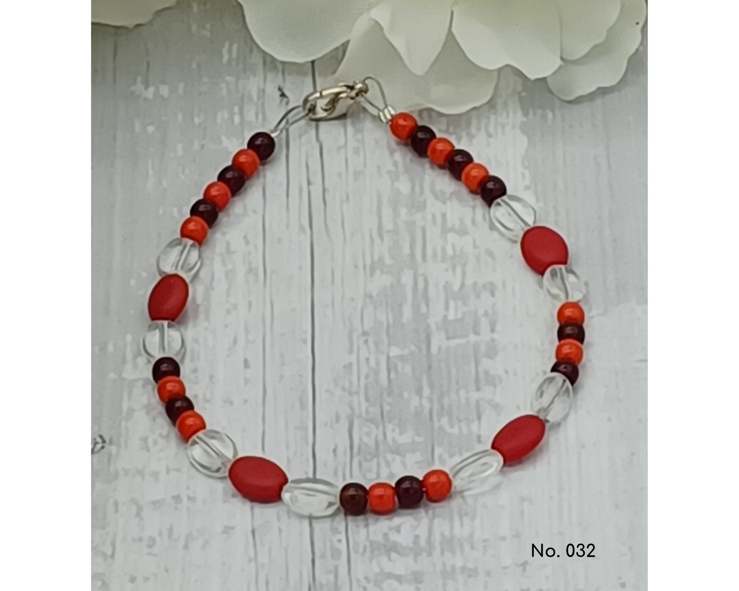 Armband Glasperlen Perlen und Bohnenform- Tina