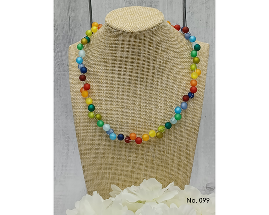 Halskette Polarisperlen- 8mm Perlen, Emilie