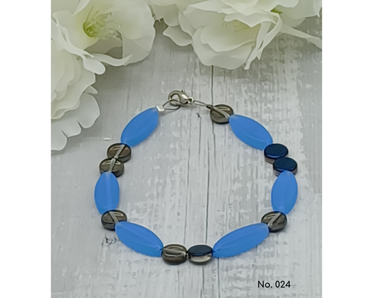 Armband Glasperlen, in ovaler Form Stella