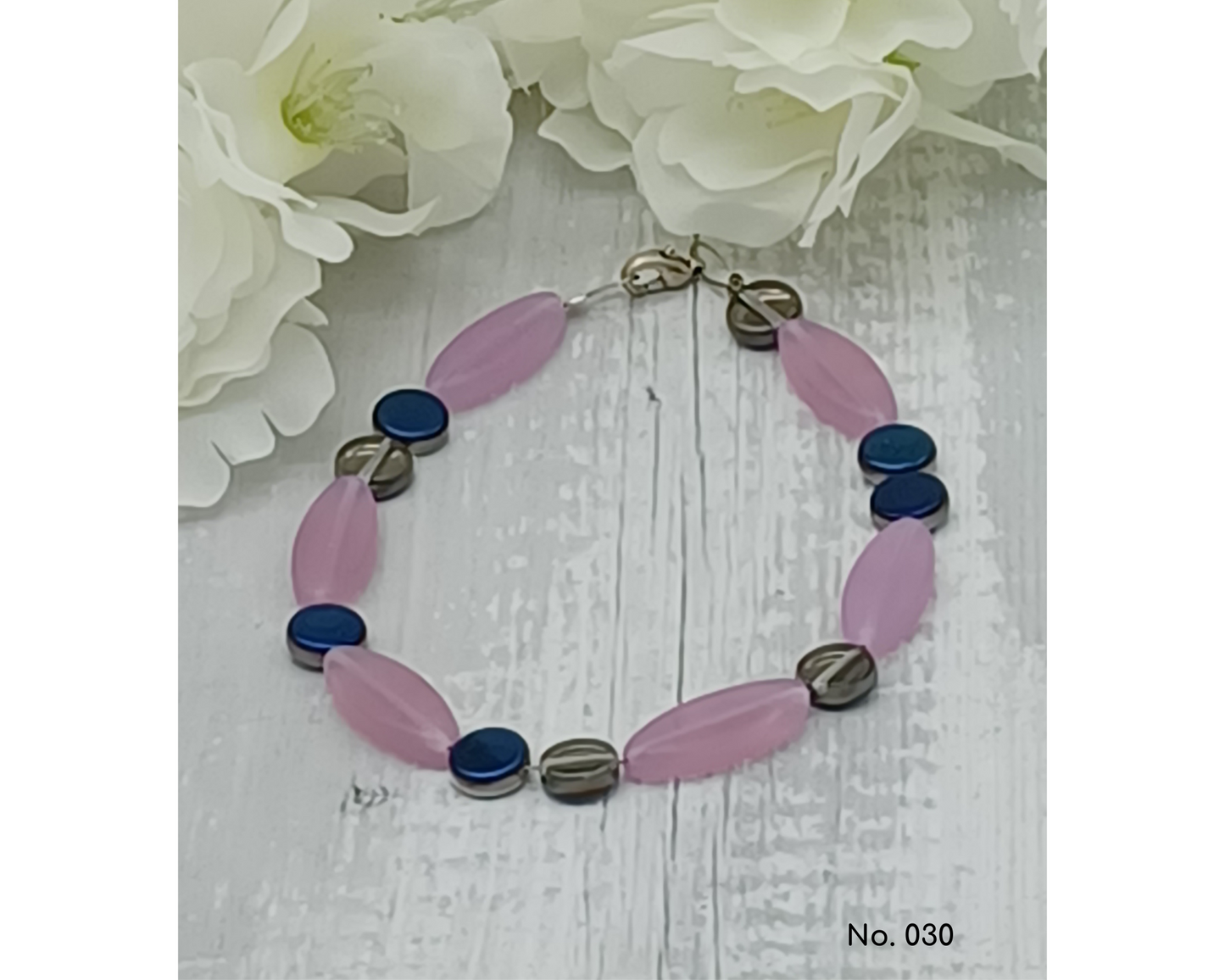 Armband Glasperlen, in ovaler Form Stella